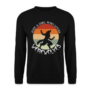 Werwolf Sei du selbst außer Werwolf - Unisex Pullover - Schwarz - Vorne - Alina (178cm) & Michal (187cm)