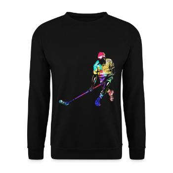 Paradenstarker Floorball Torhüter - Unisex Pullover - Schwarz - Vorne - Alina (178cm) & Michal (187cm)