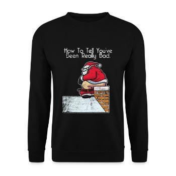 Glücklicher Schornsteinfeger Heiligabend - Unisex Pullover - Schwarz - Vorne - Alina (178cm) & Michal (187cm)