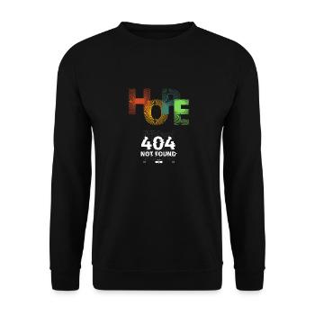 Hope not found 404 - Unisex Pullover - Schwarz - Vorne - Alina (178cm) & Michal (187cm)