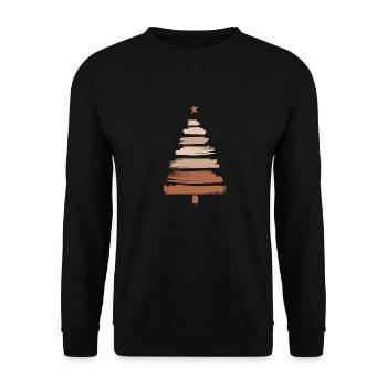 Arbre de Noël - Sweat-shirt Unisexe - noir - Devant - Alina (178cm) & Michal (187cm)