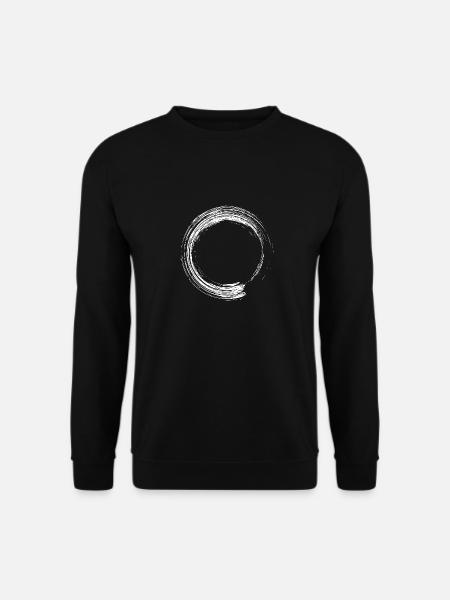 Circle design brush icon white - Unisex Sweatshirt - black