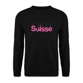 SUISSE. PAYS. GENEVE. SUISSE. HUMOUR - Sweat-shirt Unisexe - noir - Devant - Alina (178cm) & Michal (187cm)