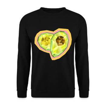Spritzige Avocado Vitaminbombe - Unisex Pullover - Schwarz - Vorne - Alina (178cm) & Michal (187cm)