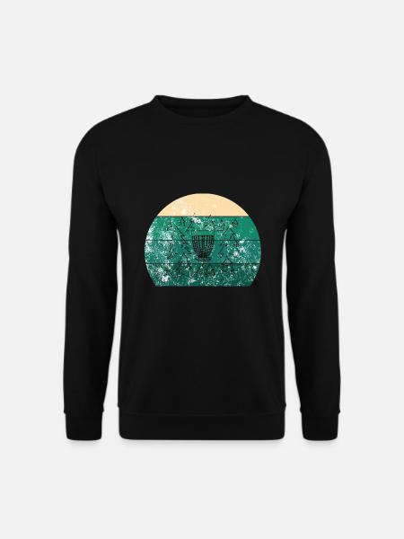 Disc Golf Korb Retro - Unisex Pullover - Schwarz