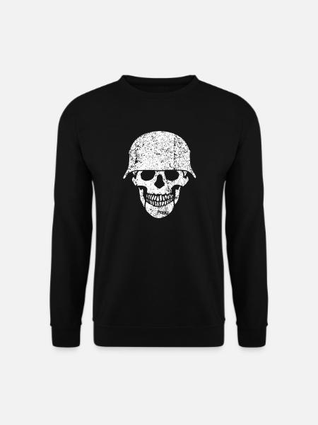 Schädelhelm / Schädelperlen - Unisex Pullover - Schwarz
