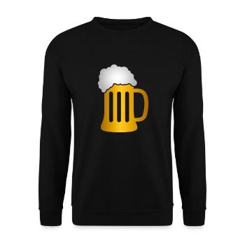 Silhouette de la chope de bière dorée - Sweat-shirt Unisexe - noir - Devant - Alina (178cm) & Michal (187cm)