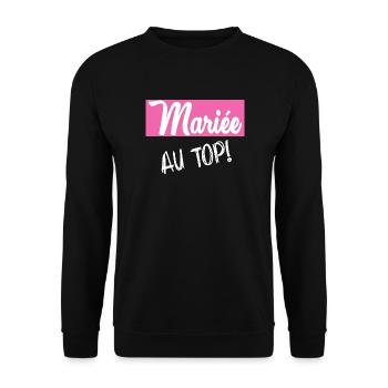 FUTURE MARIEE. EVJF. MARIEE. TEAM. TEAM MARIEE - Sweat-shirt Unisexe - noir - Devant - Alina (178cm) & Michal (187cm)