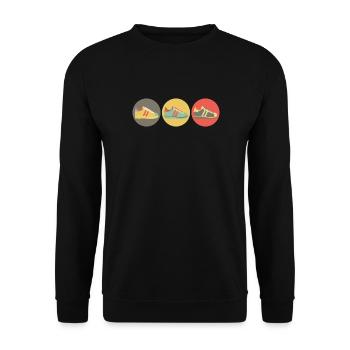 Sneakers retro - Unisex Sweatshirt - black - Front - Alina (178cm) & Michal (187cm)