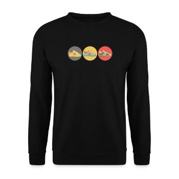 Sneakers retro - Unisex Pullover - Schwarz - Vorne - Alina (178cm) & Michal (187cm)