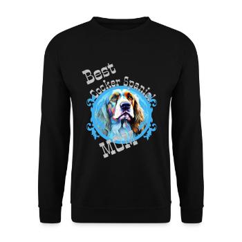 Englischer Cocker Spaniel Spruch Best Mom - Unisex Pullover - Schwarz - Vorne - Alina (178cm) & Michal (187cm)