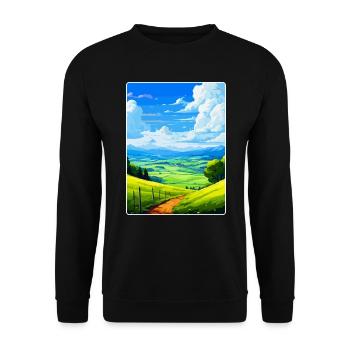 Bergisches Land Deutschland Vintage Reiseposter WPA - Unisex Pullover - Schwarz - Vorne - Alina (178cm) & Michal (187cm)