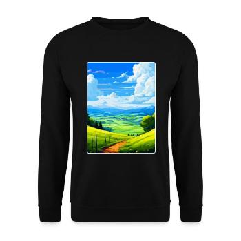 Bergisches Land Deutschland Vintage Reiseposter WPA - Unisex Pullover - Schwarz - Vorne - Alina (178cm) & Michal (187cm)