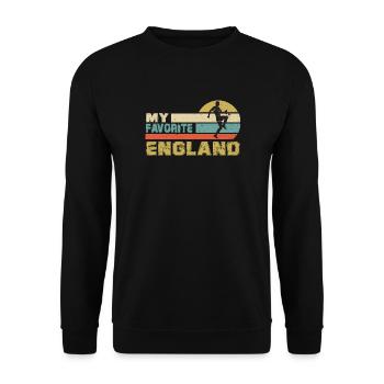 England Fußball Fussball Soccer 2022 - Unisex Pullover - Schwarz - Vorne - Alina (178cm) & Michal (187cm)