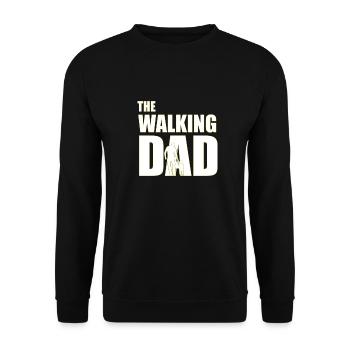 Der wandelnde Vater (weiß) Umriss - Unisex Pullover - Schwarz - Vorne - Alina (178cm) & Michal (187cm)