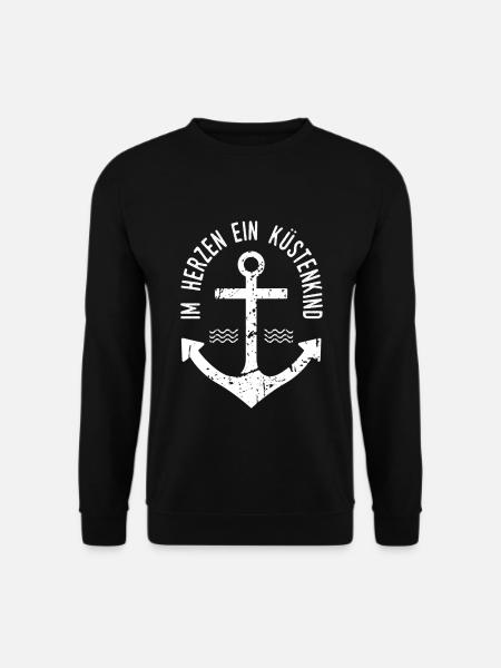 Im Herzen ein Küstenkind - Unisex Pullover - Schwarz