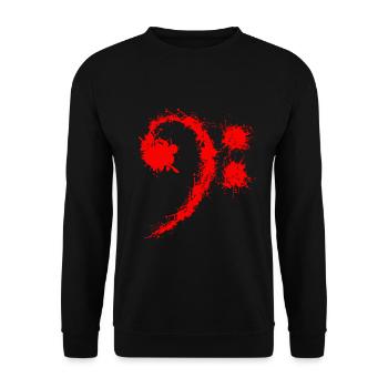 Bass Clef Red - Cadeau drôle d'amateurs de musique - Sweat-shirt Unisexe - noir - Devant - Alina (178cm) & Michal (187cm)