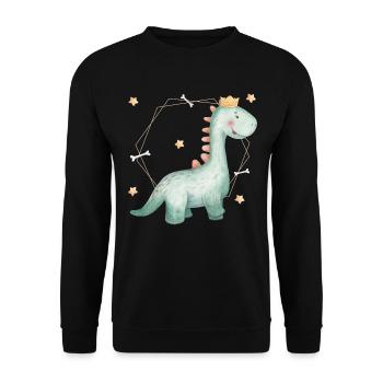 Süßes Langhals Baby - Unisex Pullover - Schwarz - Vorne - Alina (178cm) & Michal (187cm)