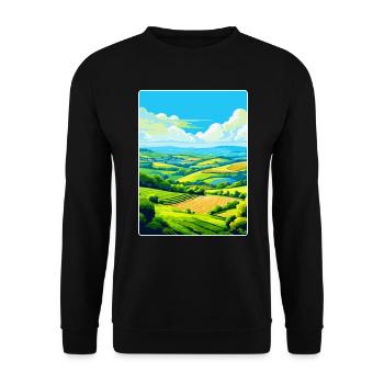 Camel Valley Cornwall England Großbritannien Reiseplakat WPA - Unisex Pullover - Schwarz - Vorne - Alina (178cm) & Michal (187cm)