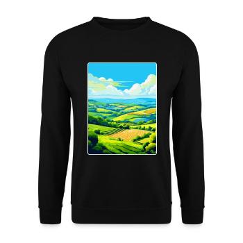Camel Valley Cornwall England Uk Travel Poster WPA - Unisex Sweatshirt - black - Front - Alina (178cm) & Michal (187cm)