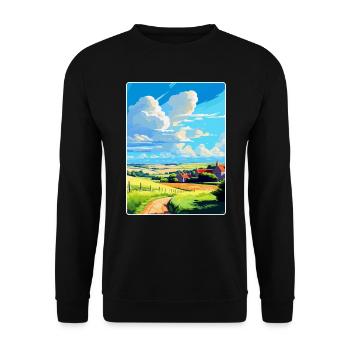 Wylam England Uk Vintage Reise Poster Souvenir - Unisex Pullover - Schwarz - Vorne - Alina (178cm) & Michal (187cm)