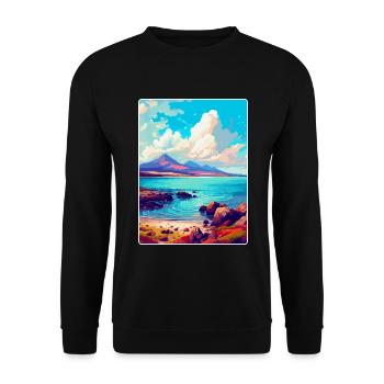 Île d’Arran Écosse Royaume-Uni Affiche de voyage souvenir - Sweat-shirt Unisexe - noir - Devant - Alina (178cm) & Michal (187cm)