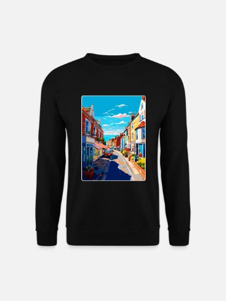 Folkestone England Uk Vintage Reiseposter WPA - Unisex Pullover - Schwarz