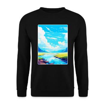 High Cup Nick Cumbria Vintage Reiseposter WPA - Unisex Pullover - Schwarz - Vorne - Alina (178cm) & Michal (187cm)