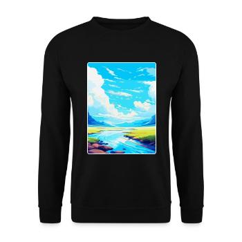 High Cup Nick Cumbria Affiche de voyage vintage WPA - Sweat-shirt Unisexe - noir - Devant - Alina (178cm) & Michal (187cm)