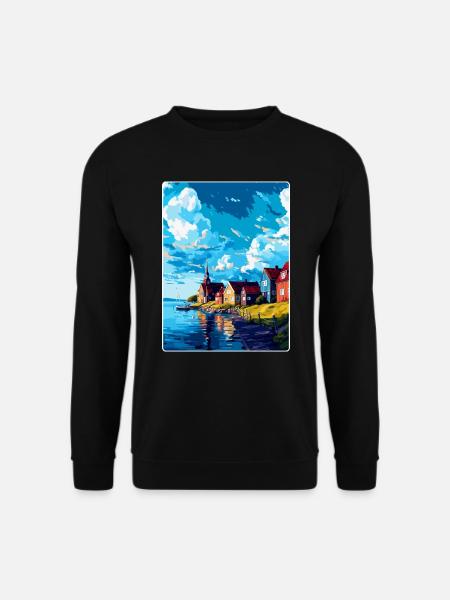 Trelleborg Schweden Vintage Reiseplakat Souvenir - Unisex Pullover - Schwarz