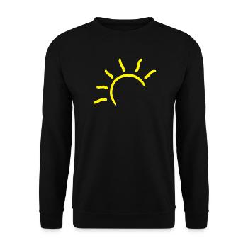 Pflegedienst-Sonne - Unisex Pullover - Schwarz - Vorne - Alina (178cm) & Michal (187cm)