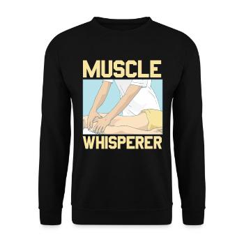 Muskelflüsterer Lizenzierter Massagetherapeut - Unisex Pullover - Schwarz - Vorne - Alina (178cm) & Michal (187cm)