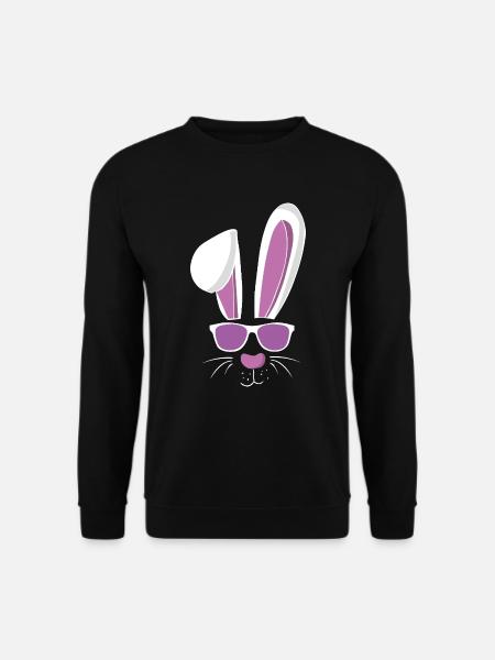 Cooler Skihase und Osterhase - Unisex Pullover - Schwarz