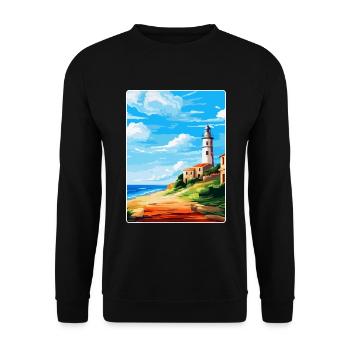 Faro Portugal Affiche de voyage vintage WPA Souvenir - Sweat-shirt Unisexe - noir - Devant - Alina (178cm) & Michal (187cm)