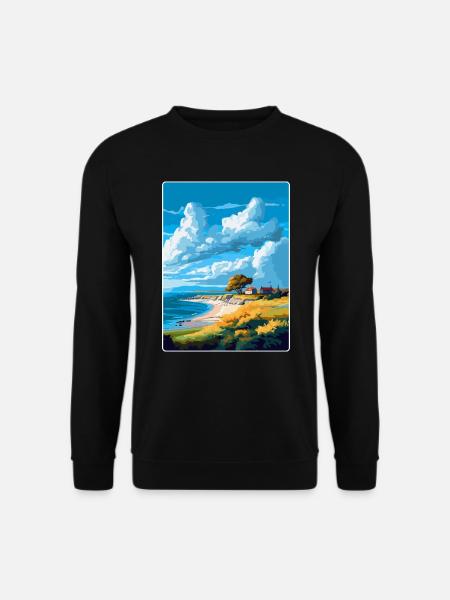 Gotland Schweden Vintage Reiseplakat Souvenir WPA - Unisex Pullover - Schwarz