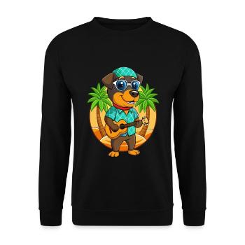 Drôle de Rottweiler Chien Lunettes de soleil de plage d’été - Sweat-shirt Unisexe - noir - Devant - Alina (178cm) & Michal (187cm)