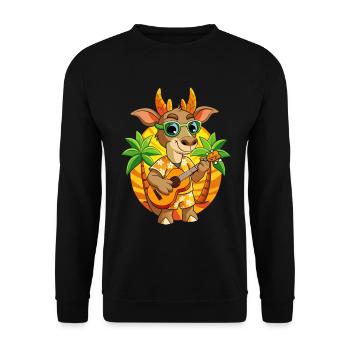Lustige Antilope Cartoon Sommer Strand Sonnenbrille - Unisex Pullover - Schwarz - Vorne - Alina (178cm) & Michal (187cm)