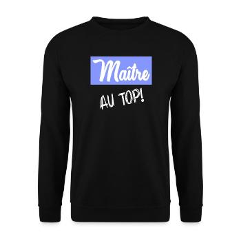 MEISTER. MEISTER. VIELEN DANK - Unisex Pullover - Schwarz - Vorne - Alina (178cm) & Michal (187cm)