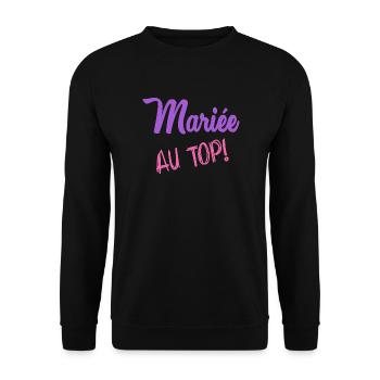 ZUKÜNFTIGE BRAUT. Junggesellinnenabschied - Unisex Pullover - Schwarz - Vorne - Alina (178cm) & Michal (187cm)