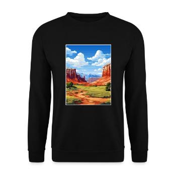 Capitol Reef National Park Vintage Reiseposter - Unisex Pullover - Schwarz - Vorne - Alina (178cm) & Michal (187cm)