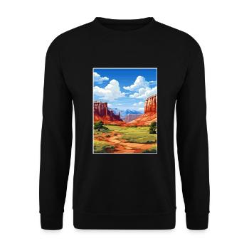 Capitol Reef National Park Vintage Reiseposter - Unisex Pullover - Schwarz - Vorne - Alina (178cm) & Michal (187cm)