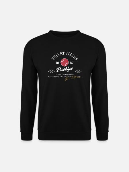Brooklyn Vintage Baseball Logo 1987 - Unisex Pullover - Schwarz