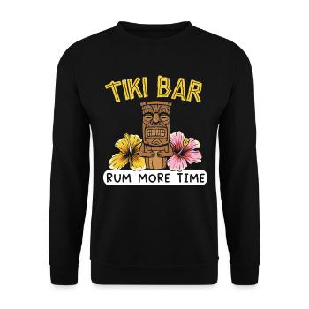 Tiki Bar Rum Mehr Zeit Luau Party Tiki Bar - Unisex Pullover - Schwarz - Vorne - Alina (178cm) & Michal (187cm)