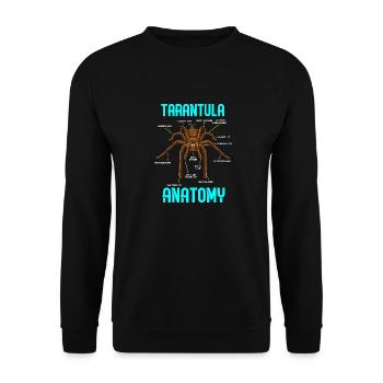 Tarantelspinne Anatomie - Lustiges Diagramm - Unisex Pullover - Schwarz - Vorne - Alina (178cm) & Michal (187cm)