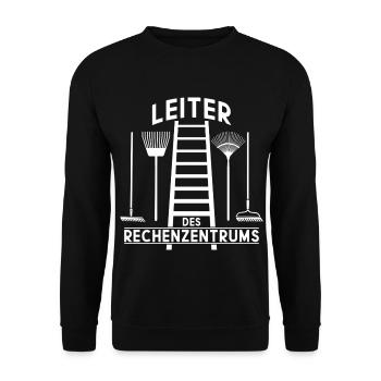 LEITER RECHENZENTRUM - Unisex Pullover - Schwarz - Vorne - Alina (178cm) & Michal (187cm)