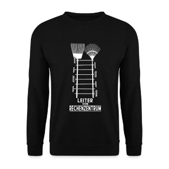 LEITER VOM RECHENZENTRUM - Unisex Pullover - Schwarz - Vorne - Alina (178cm) & Michal (187cm)
