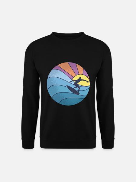 Sonne Meer Wellenreiten - Unisex Pullover - Schwarz