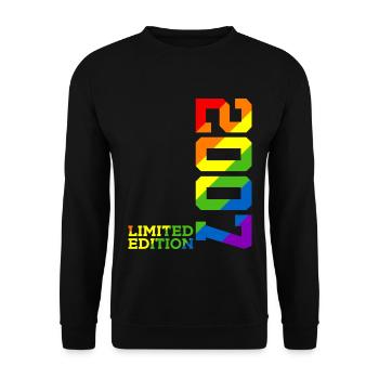 LGBTQ 2007 ARC-EN-CIEL QUEER 18E ANNIVERSAIRE PRIDE - Sweat-shirt Unisexe - noir - Devant - Alina (178cm) & Michal (187cm)