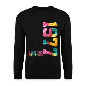 49TH BIRTHDAY LIMITED EDITION 1977 - Unisex Sweatshirt - black - Front - Alina (178cm) & Michal (187cm)