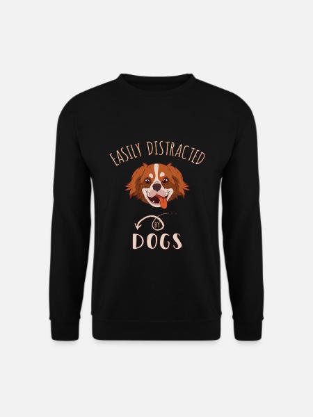 Easily Distracted By Dogs - Unisex Sweatshirt - black